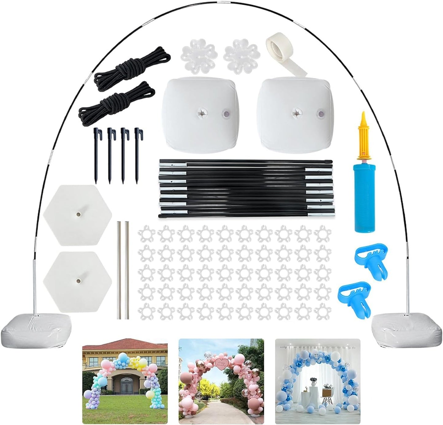 Adjustable Metal Balloon Arch Stand Kit for Wedding and Party Decor