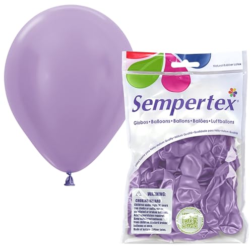 Sempertex Round Pearl Lilac Balloons, Latex, 5 Inch, 50 Pcs