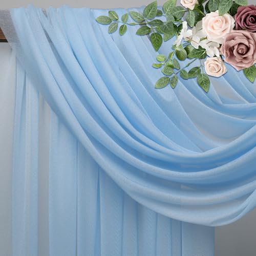 Sheer Chiffon Wedding Arch Drapes for Ceremony and Party Decor