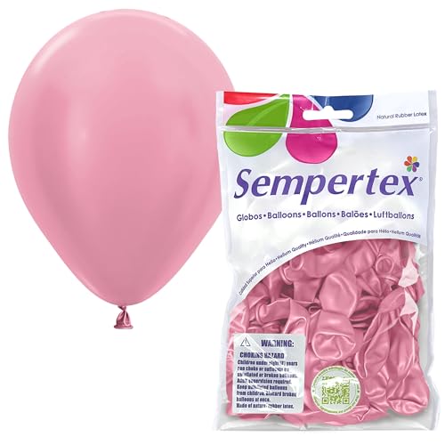 Sempertex Round Pearl Pink Balloons, Latex, 5 Inch, 50 Pcs
