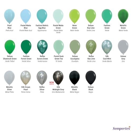 Sempertex Round Neon Green Balloons, Latex, 5 Inch, 50 Pcs