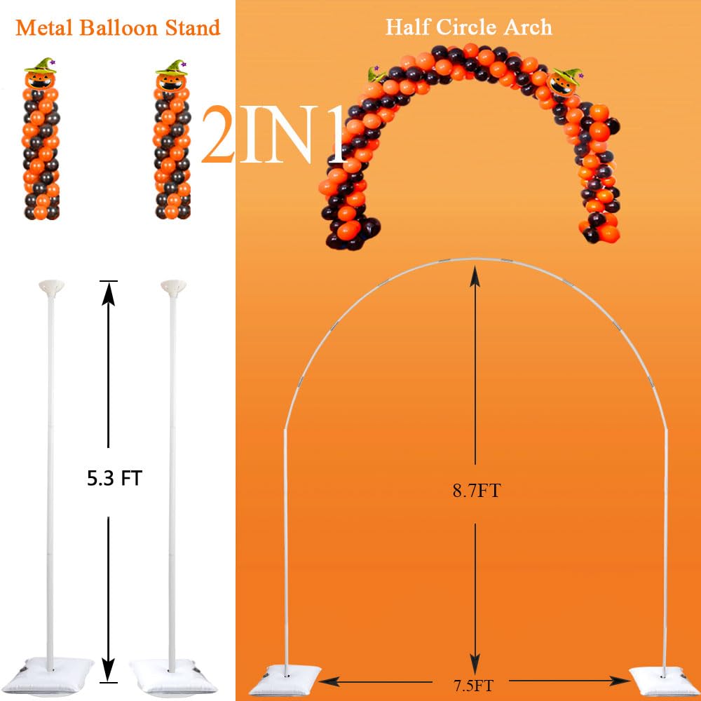 Metal Balloon Arch Stand Kit with Weighted Base for Party Decor