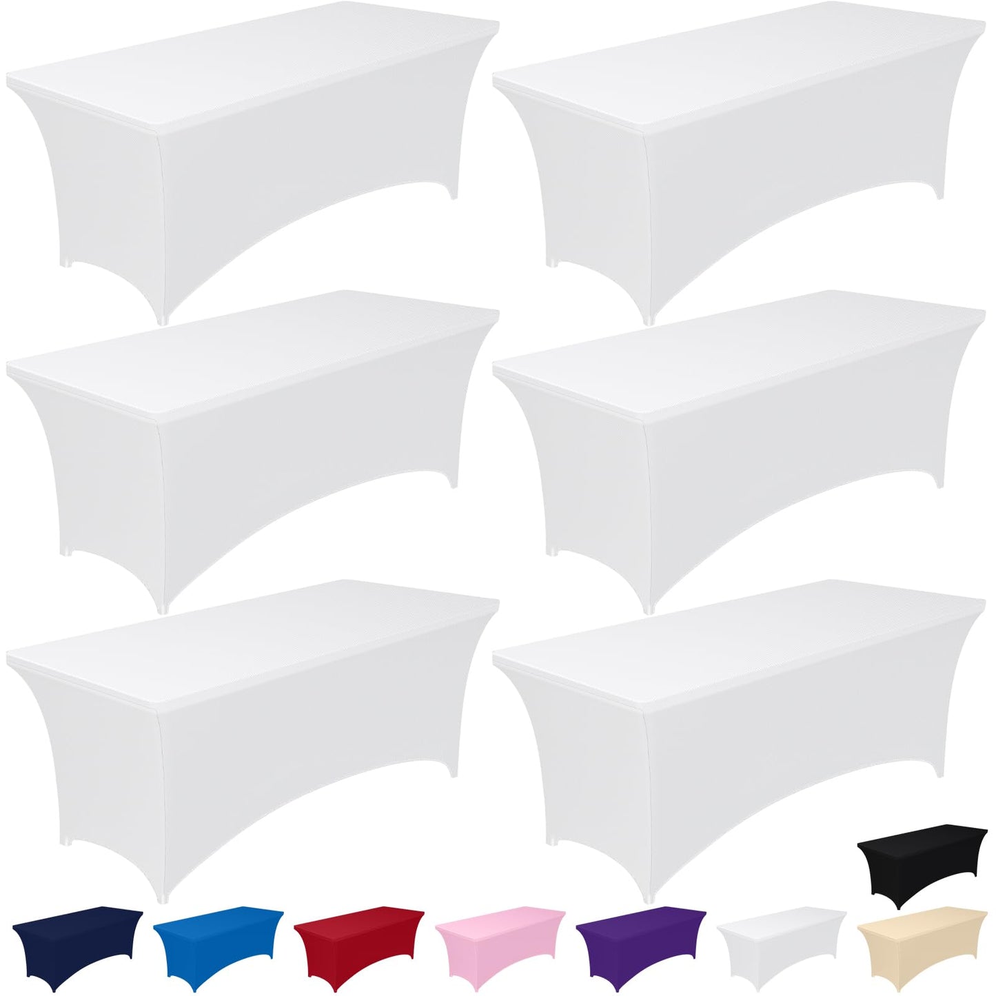 Fitted Spandex Tablecloth for Rectangle Tables and Events