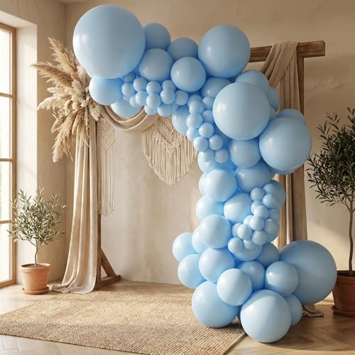 Sempertex Round Pastel Matte Blue Balloons, Latex, 5 Inch, 50 Pcs