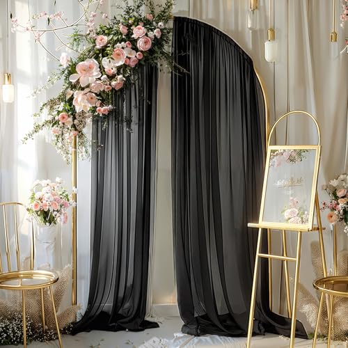 Sheer Wedding Arch Draping Fabric Curtains for Ceremony and Party Decor