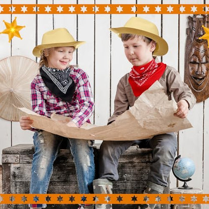 Western Cowboy Hats with Bandanas for Party Photo Props