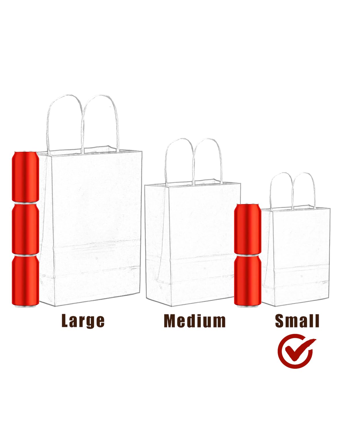 Kraft Gift Bags with Handles for Party Favors and Events