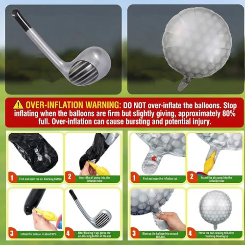 Golf Balloons Set for Sports Theme Birthday Party Decoration