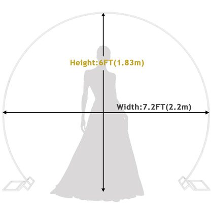 Gold Round Wedding Arch Backdrop Stand for Floral and Party Decor