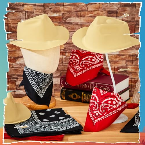 Western Cowboy Hats with Bandanas for Party Photo Props