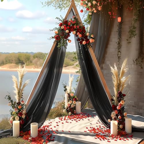 Sheer Wedding Arch Draping Fabric Curtains for Ceremony and Party Decor