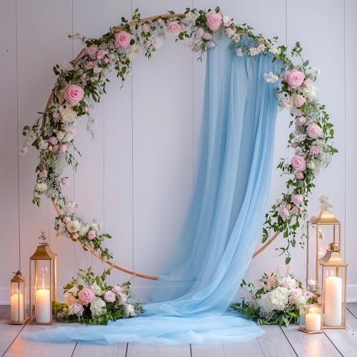 Sheer Chiffon Wedding Arch Drapes for Ceremony and Party Decor