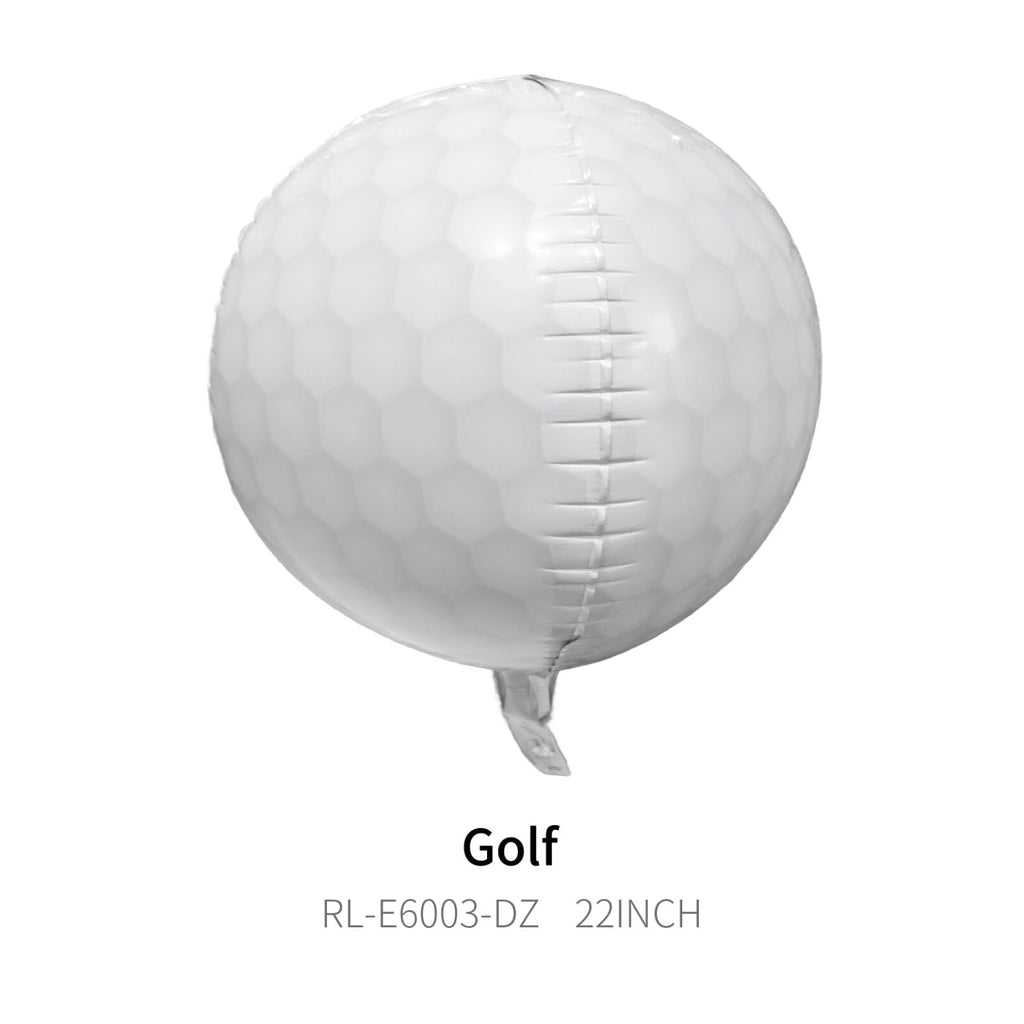 4D Golf Ball Foil Balloons for Sports Theme Party Decor