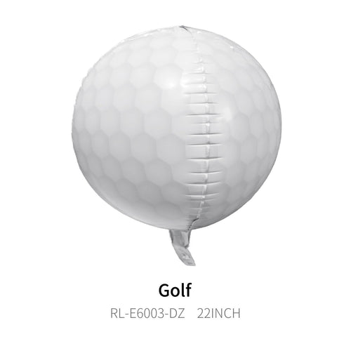 4D Golf Ball Foil Balloons for Sports Theme Party Decor