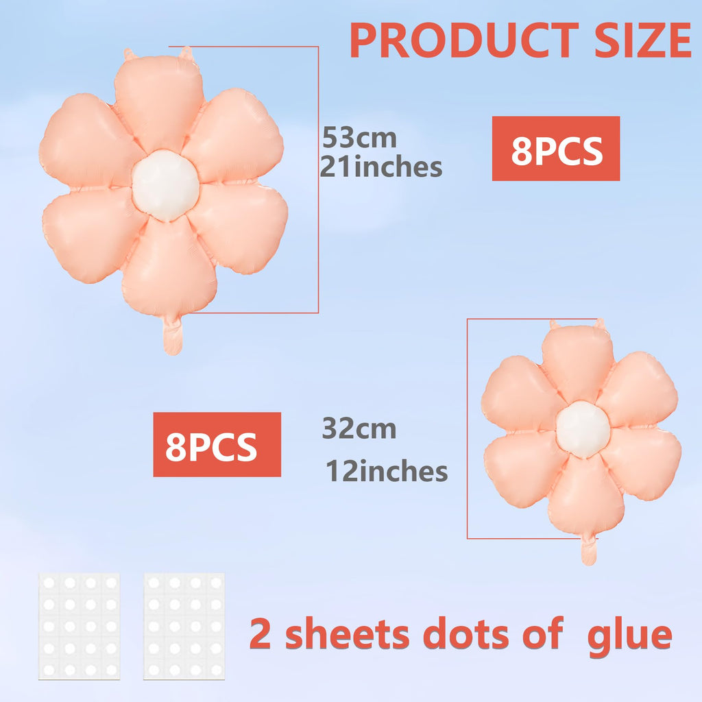 Daisy Flower Foil Balloon for Boho Birthday and Party Decor