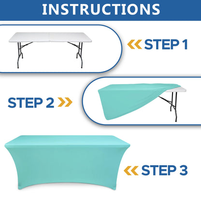 Spandex Table Cloths for Rectangle Tables-Fitted Stretch Table Cover