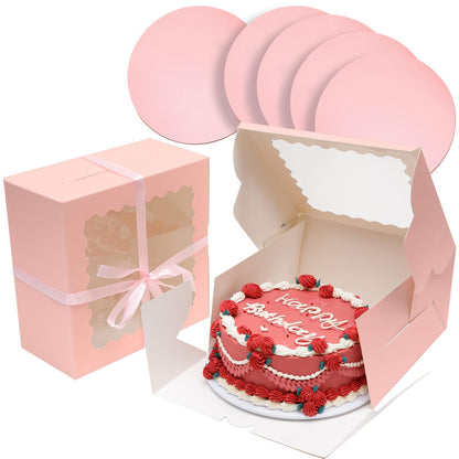 Cake Boxes with Window for Bakery and Party Desserts