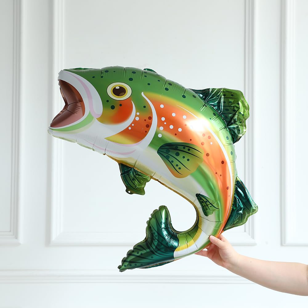 Trout Fish Foil Balloon for Fishing Theme Party Decoration