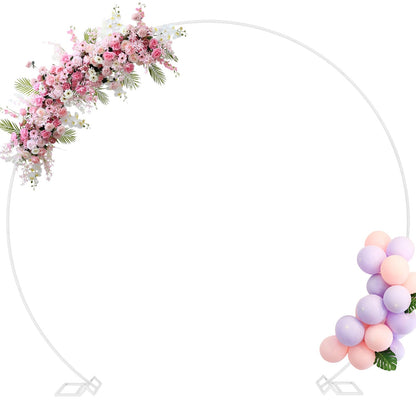 Gold Round Wedding Arch Backdrop Stand for Floral and Party Decor