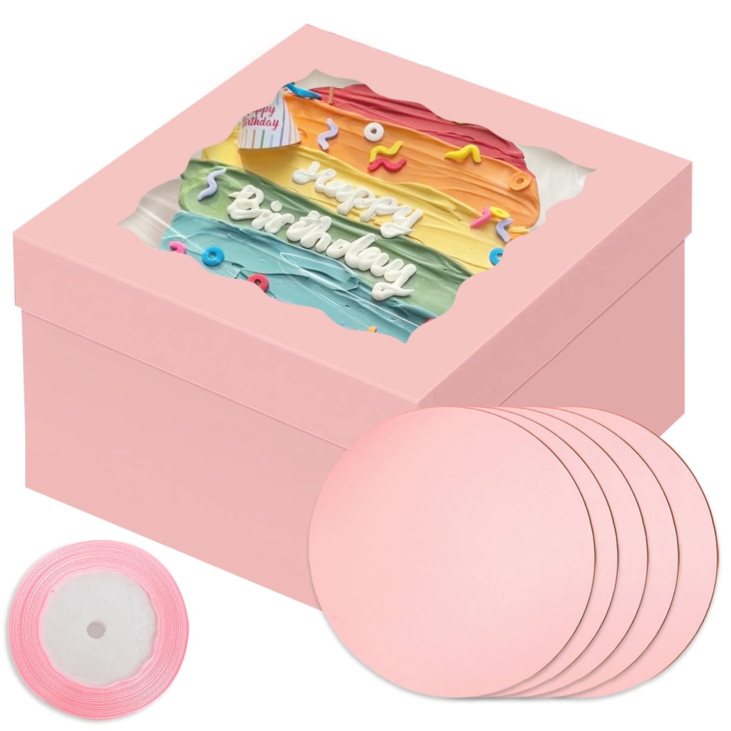 Cake Boxes with Window for Bakery and Party Desserts