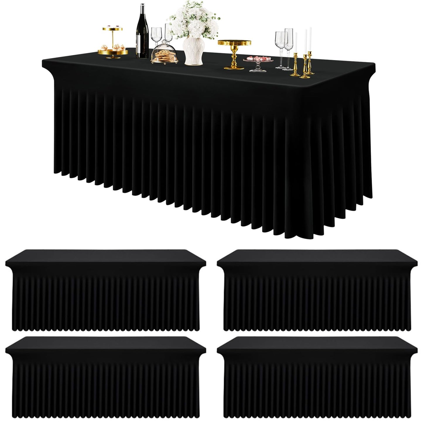 Stretch Fitted Tablecloth for Wedding, Banquet and Party Events