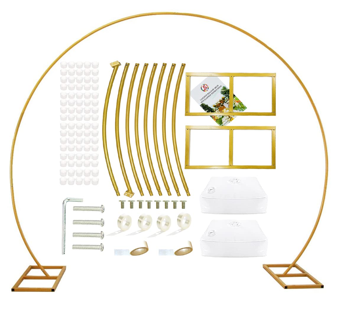 Gold Metal Circle Balloon Arch Frame for Wedding and Event Decor