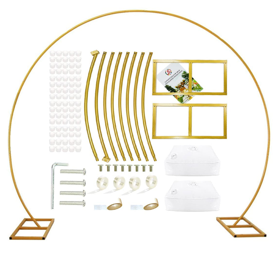 Gold Metal Circle Balloon Arch Frame for Wedding and Event Decor