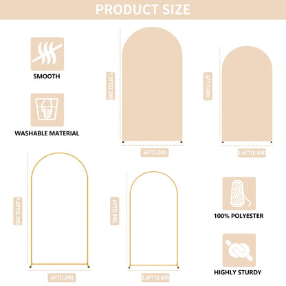 Gold Metal Arch Backdrop Stand for Wedding and Party Decorations