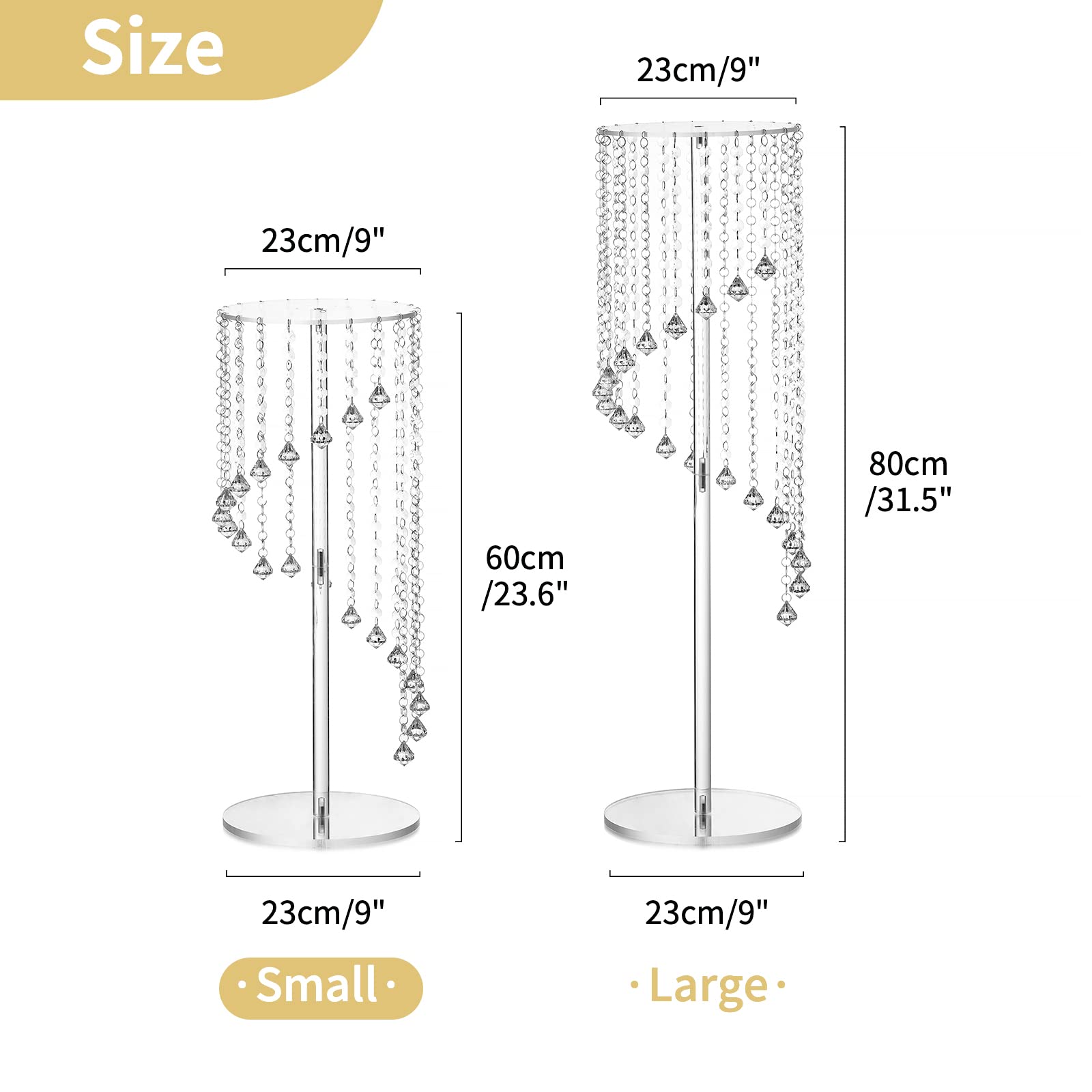 Acrylic Flower Vase Stands for Wedding Centerpiece Table Decor