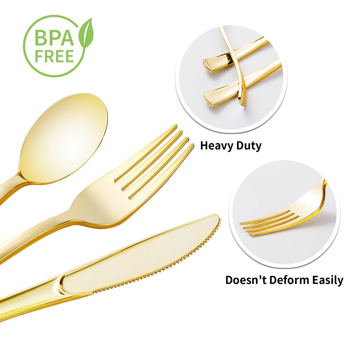 Wrapped Disposable Silverware Set with Forks, Knives, Spoons and Napkins