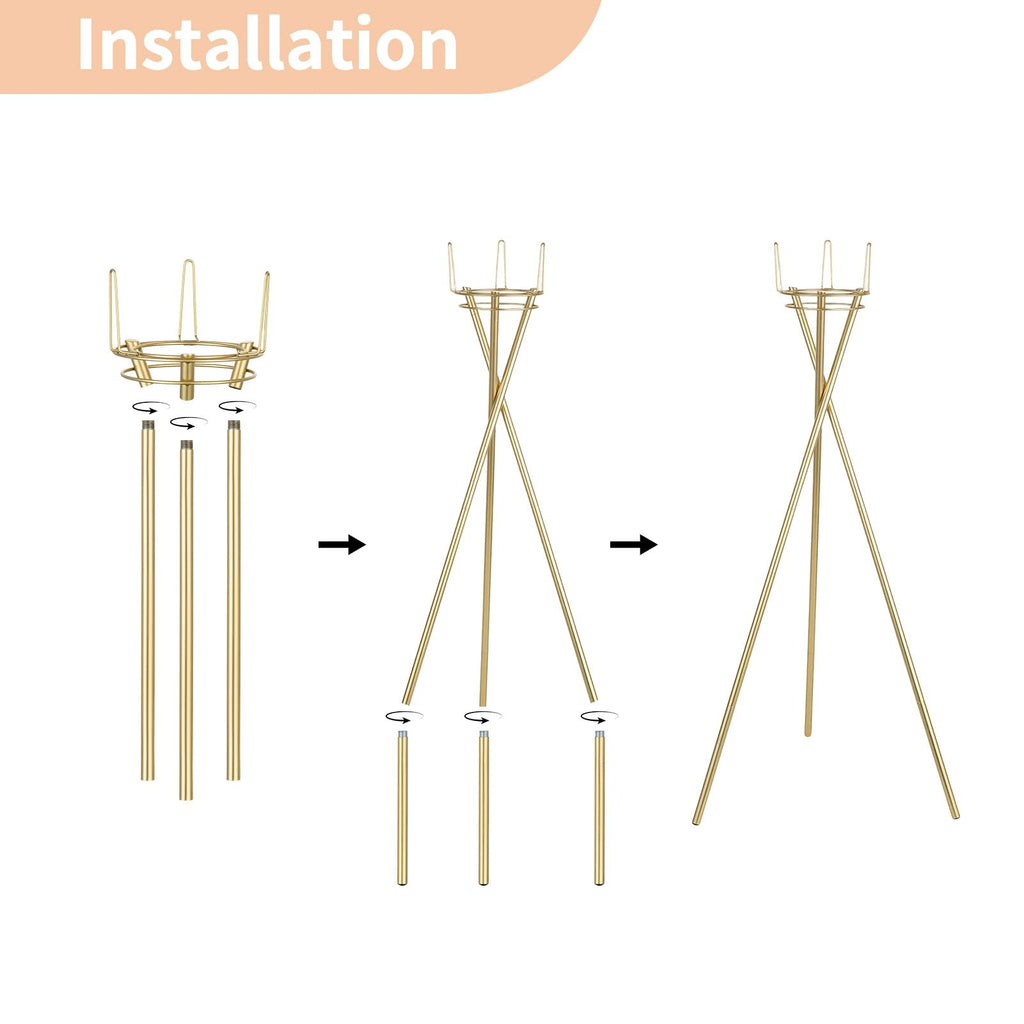 NUPTIO Tripod Flower Display Stand, 39.4" Tall, 2 Pcs, for Grand Opening