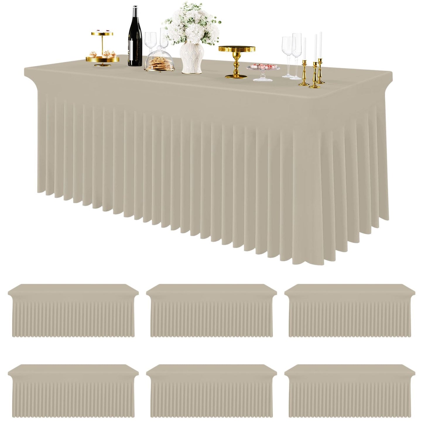 Stretch Fitted Tablecloth for Wedding, Banquet and Party Events
