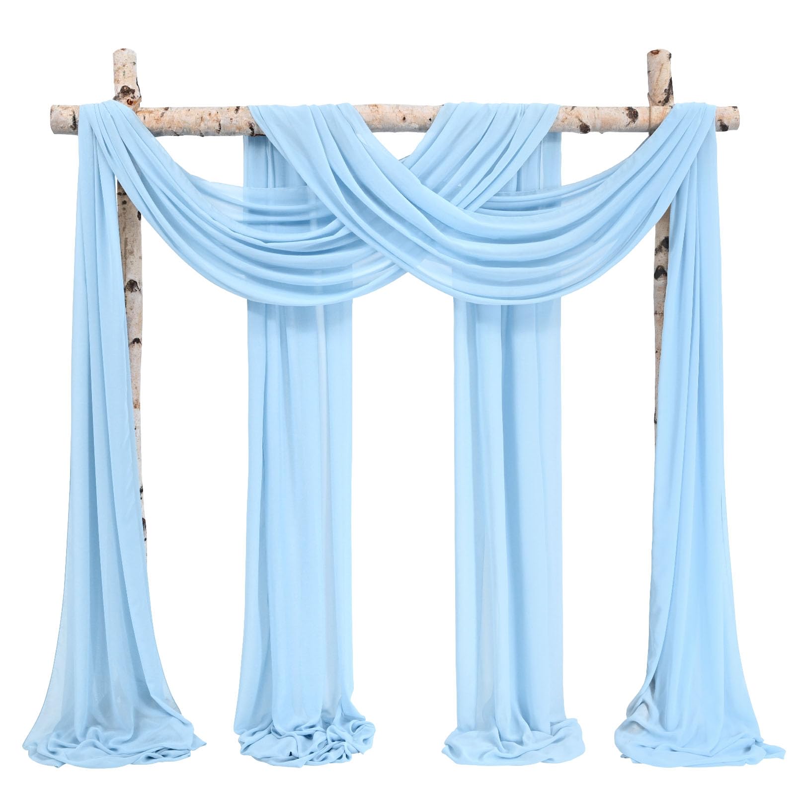 Chiffon Wedding Arch Drapes Fabric Panels for Ceremony Decor