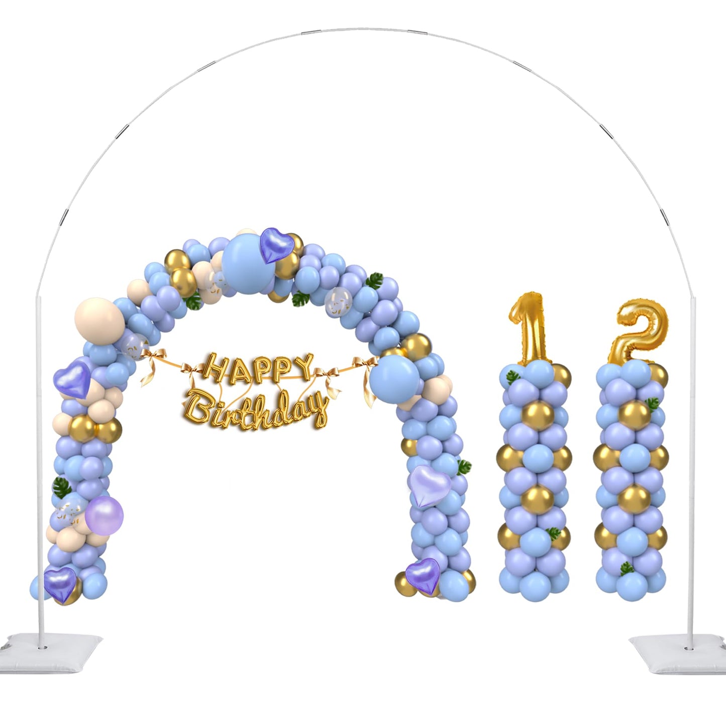 Metal Balloon Arch Stand Kit with Weighted Base for Party Decor