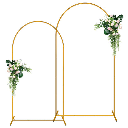Gold Metal Arch Backdrop Stand for Wedding and Party Decorations