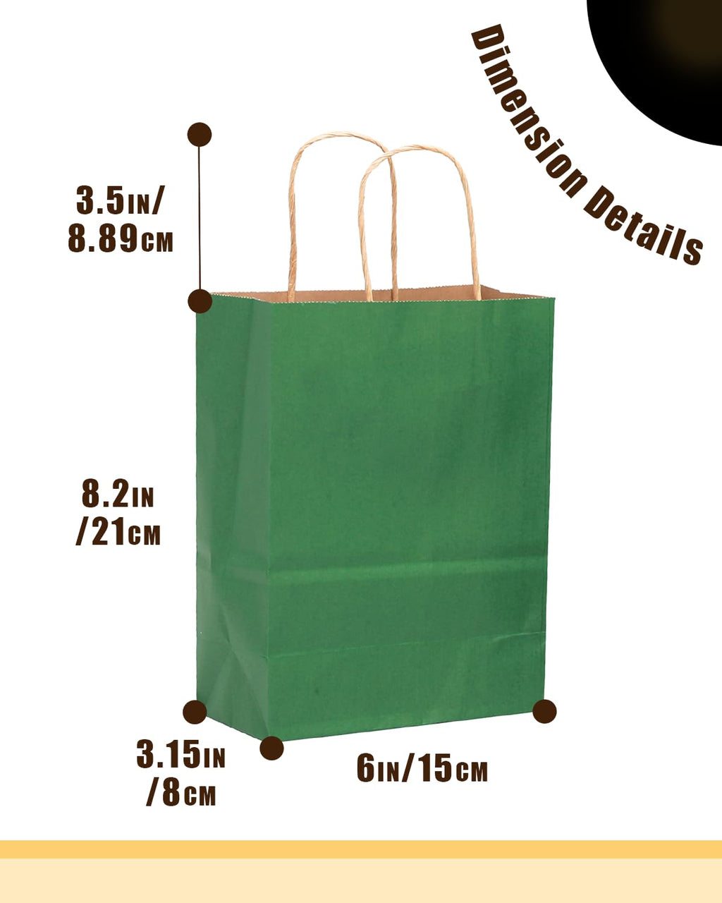 Kraft Gift Bags with Handles for Party Favors and Events