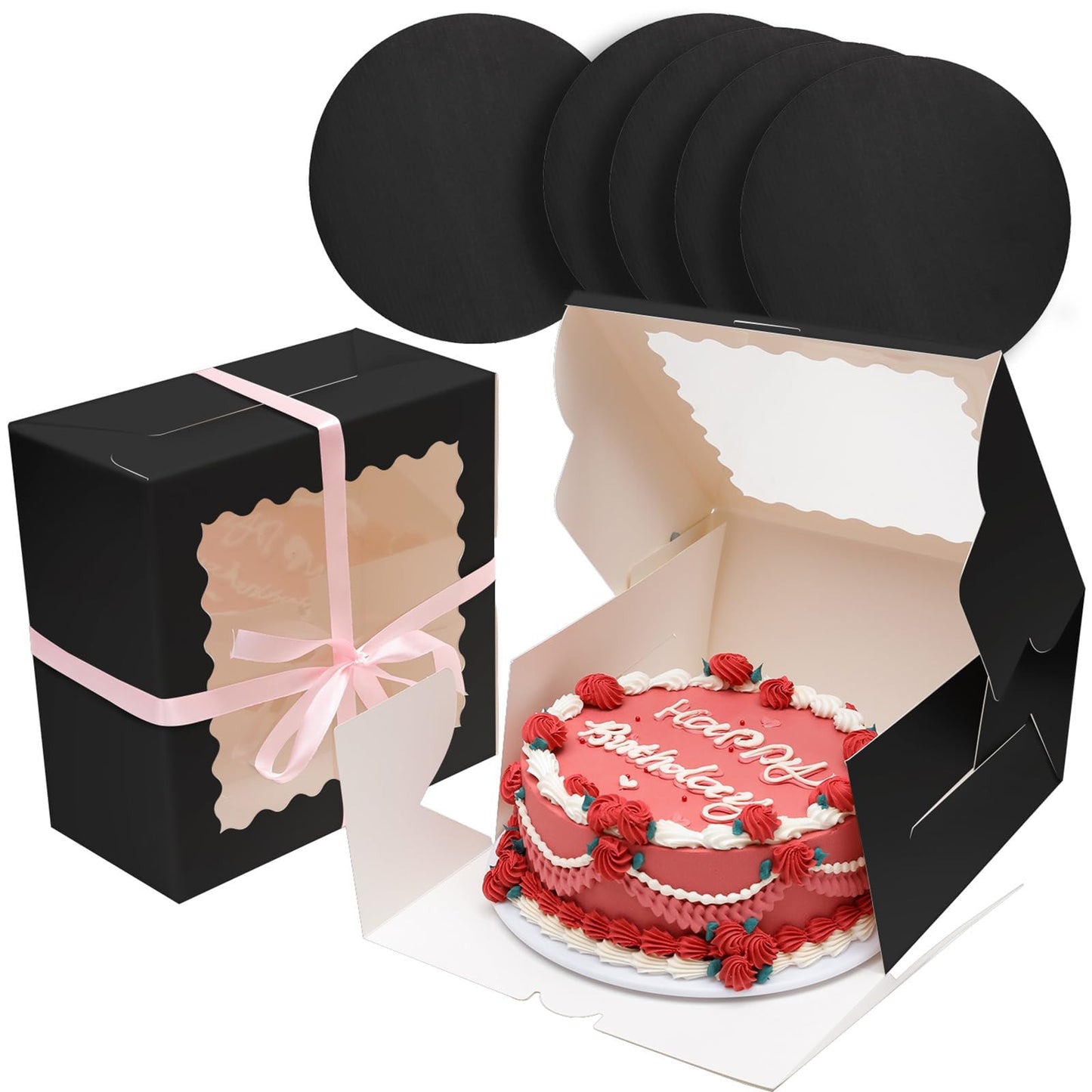 Cake Boxes with Window for Bakery and Party Desserts