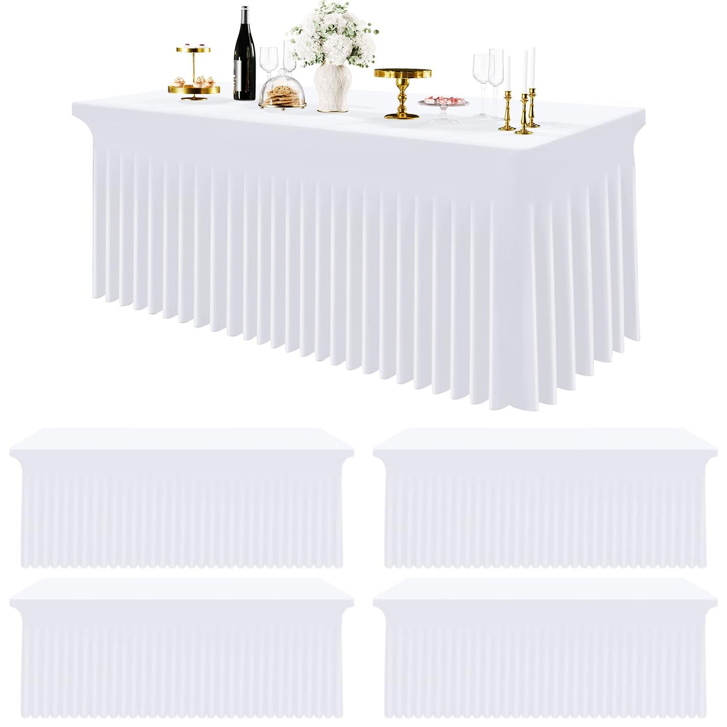 Stretch Fitted Tablecloth for Wedding, Banquet and Party Events