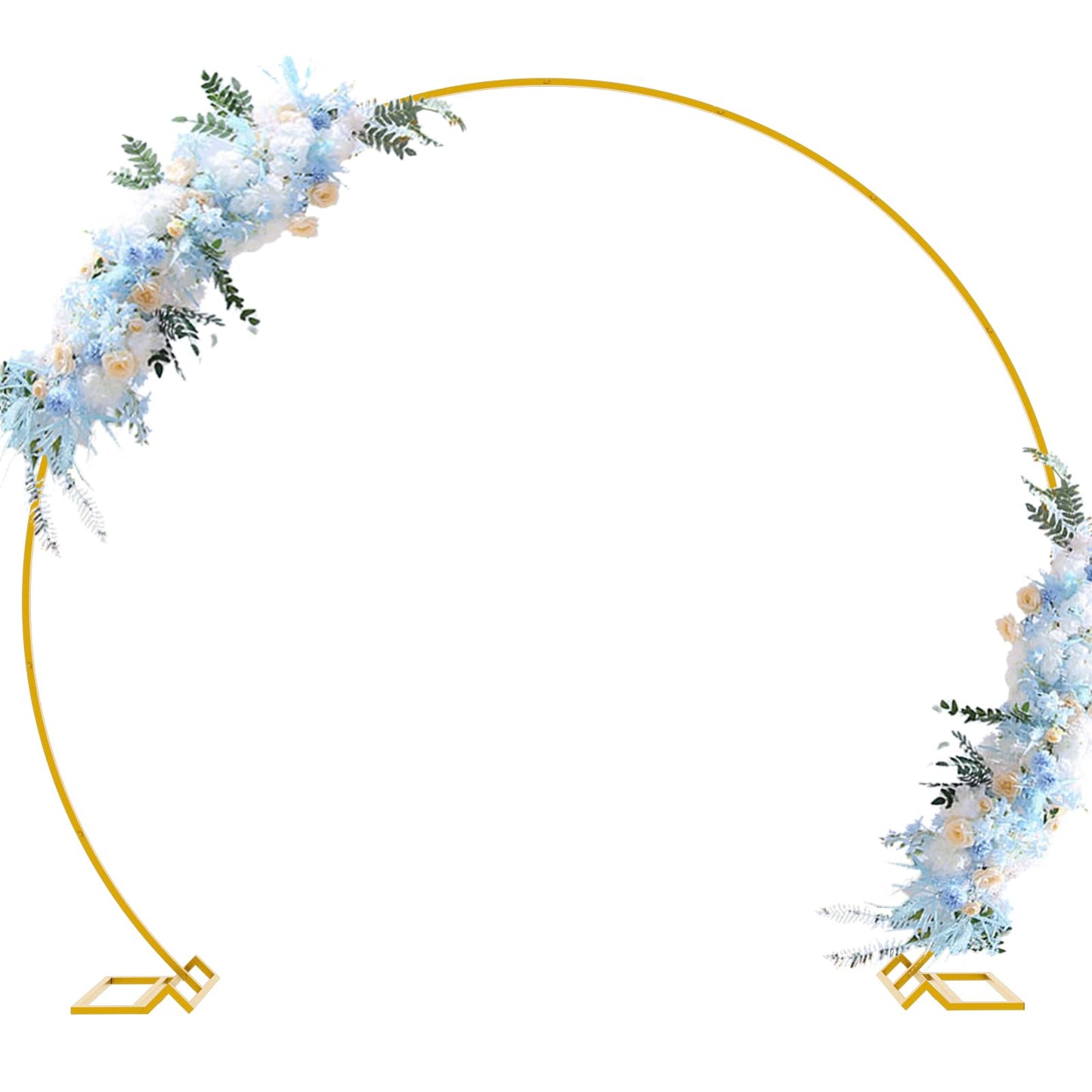 Gold Round Wedding Arch Backdrop Stand for Floral and Party Decor