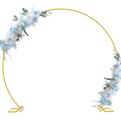 Gold Round Wedding Arch Backdrop Stand for Floral and Party Decor