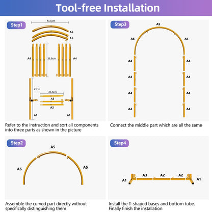 HEMMOTOP Metal Arch Backdrop Stand