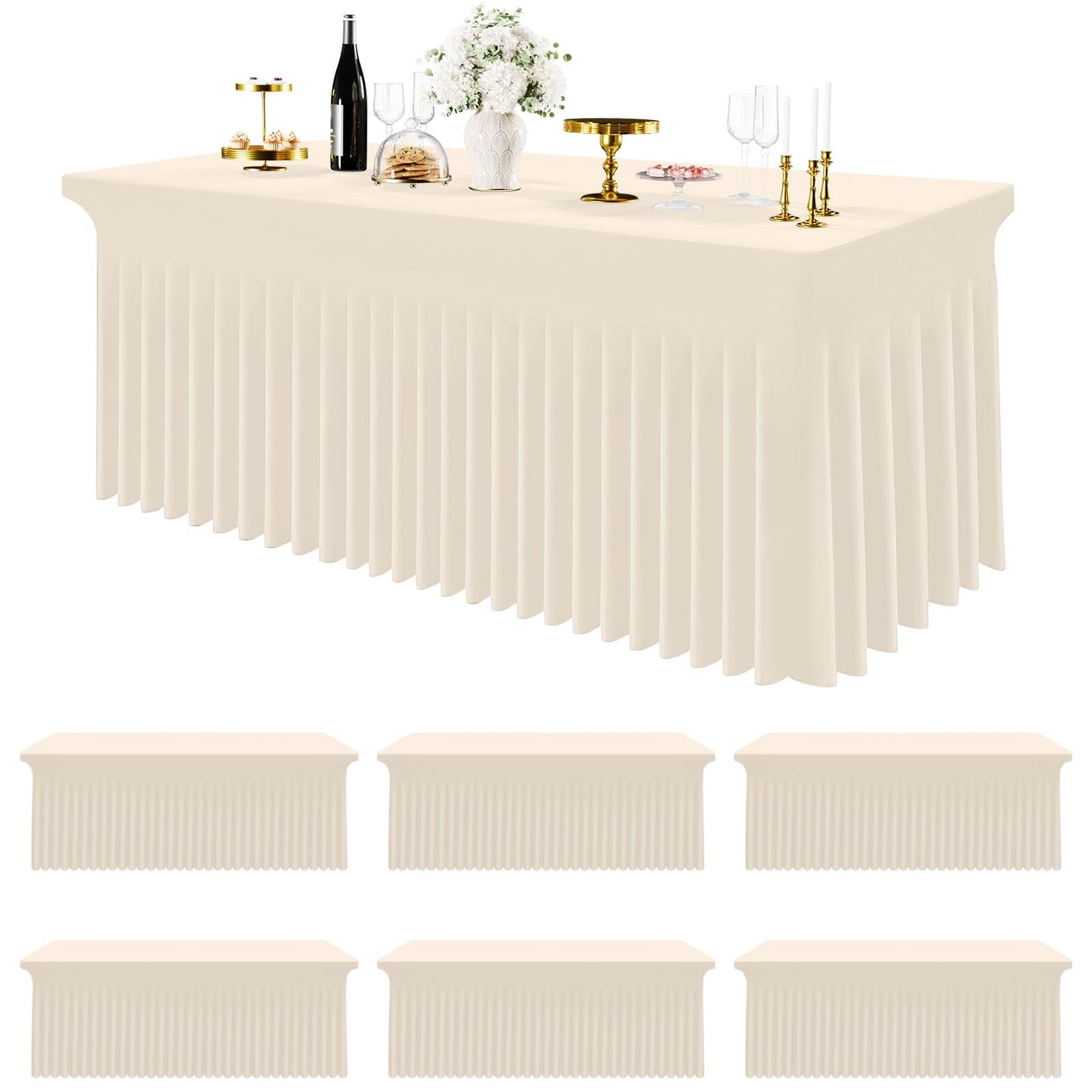 Stretch Fitted Tablecloth for Wedding, Banquet and Party Events