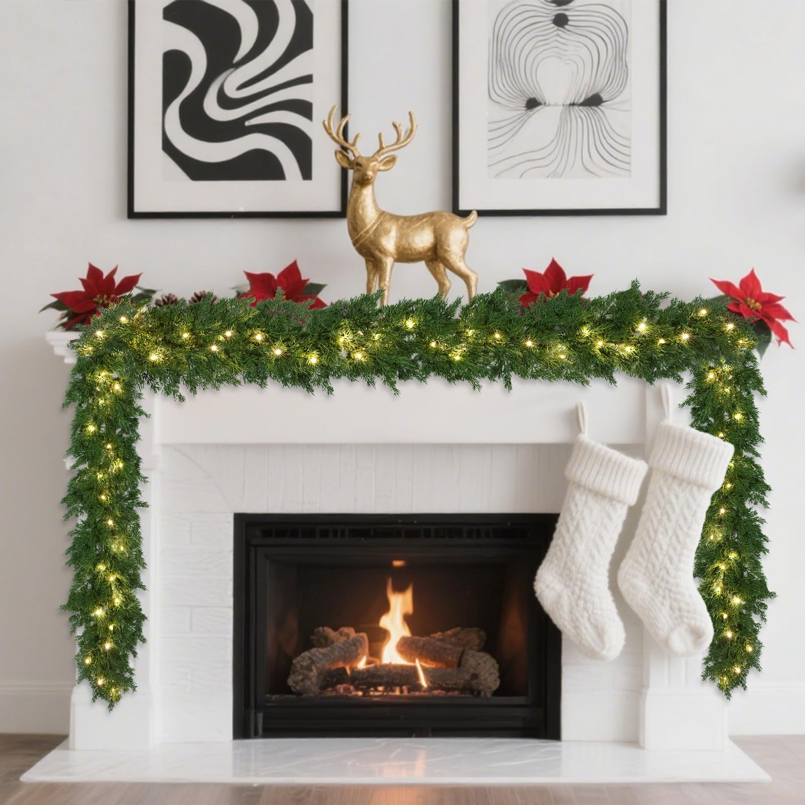 MSMUH Pine Garland Christmas Garland