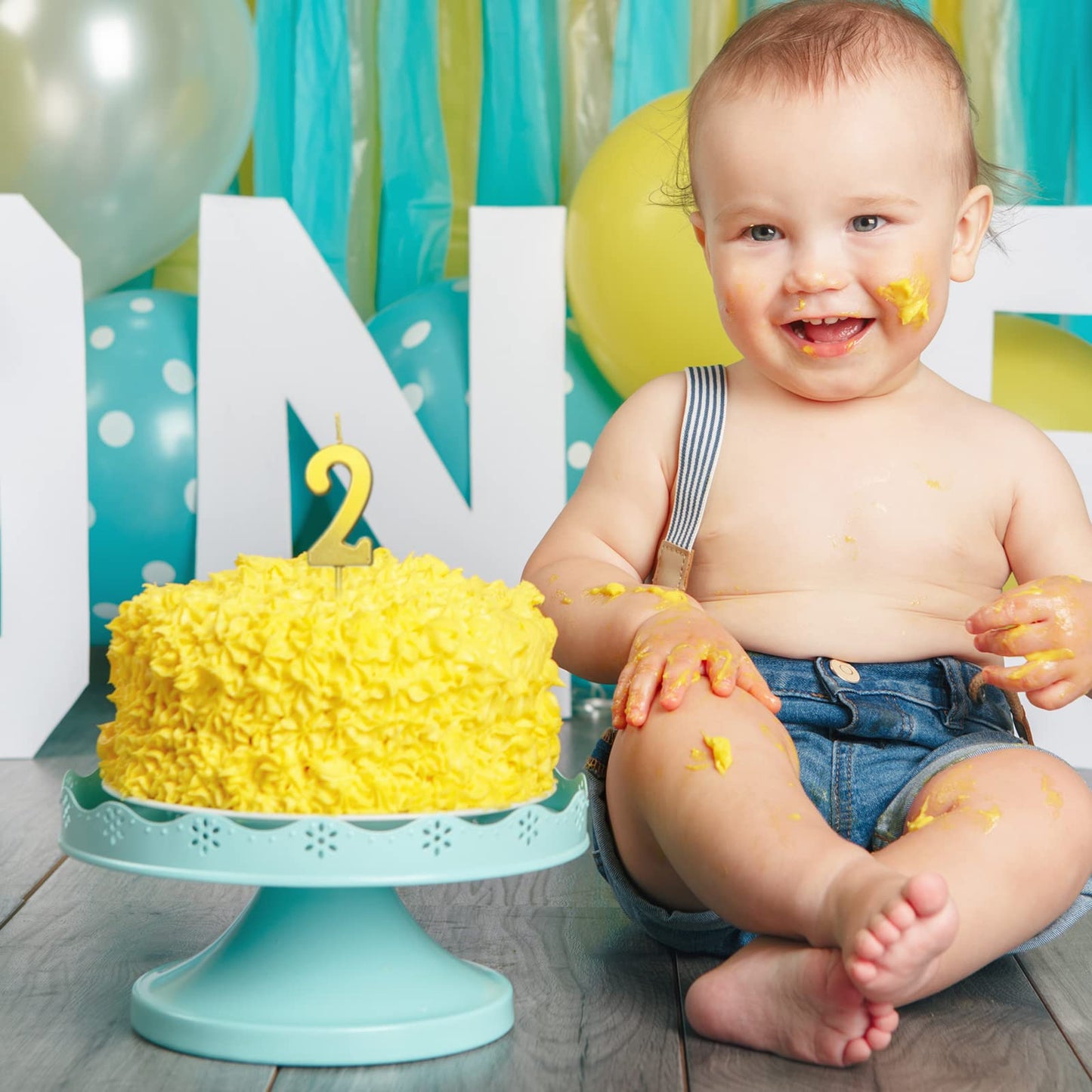 Gold Number Birthday Candles for Cake and Party Decorations