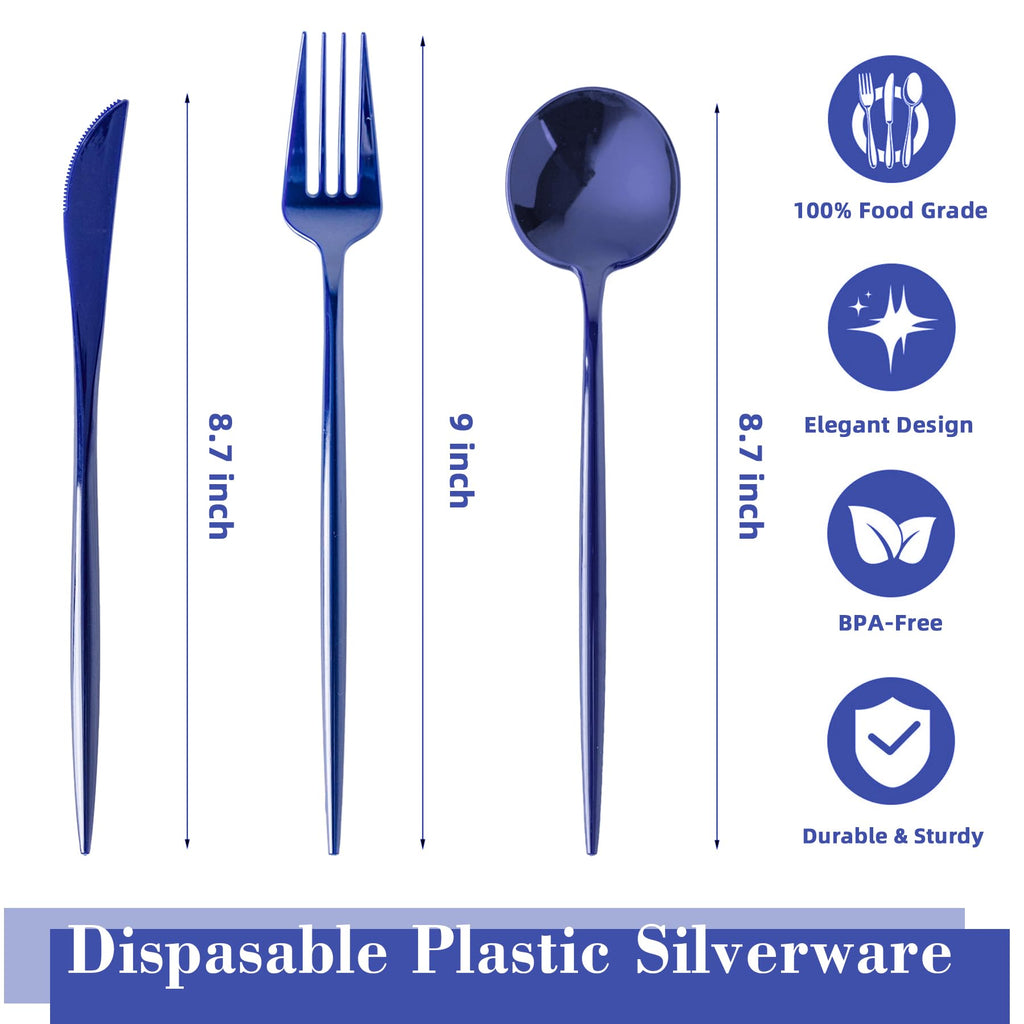 Fabulous Party 150PCS Gold Plastic Silverware