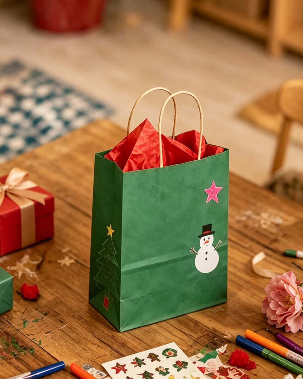 Kraft Gift Bags with Handles for Party Favors and Events