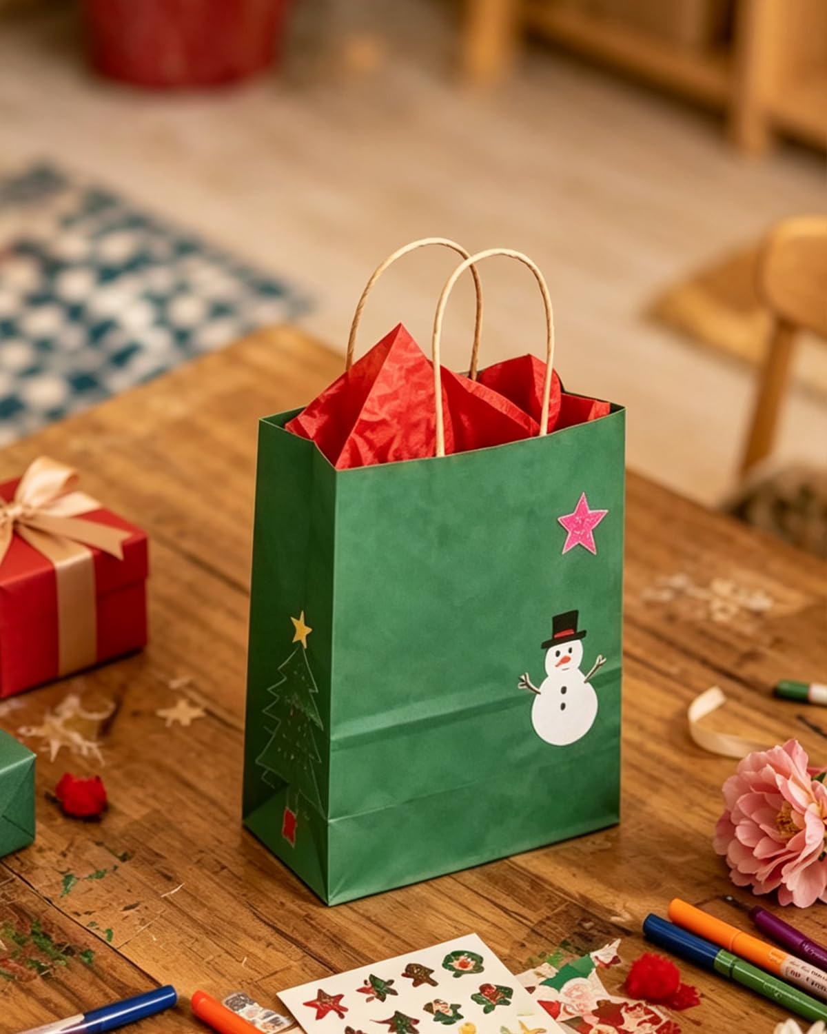Kraft Gift Bags with Handles for Party Favors and Events