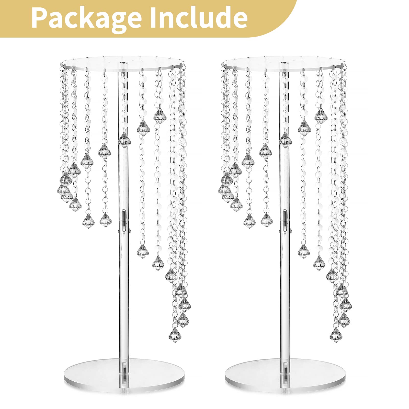 Acrylic Flower Vase Stands for Wedding Centerpiece Table Decor