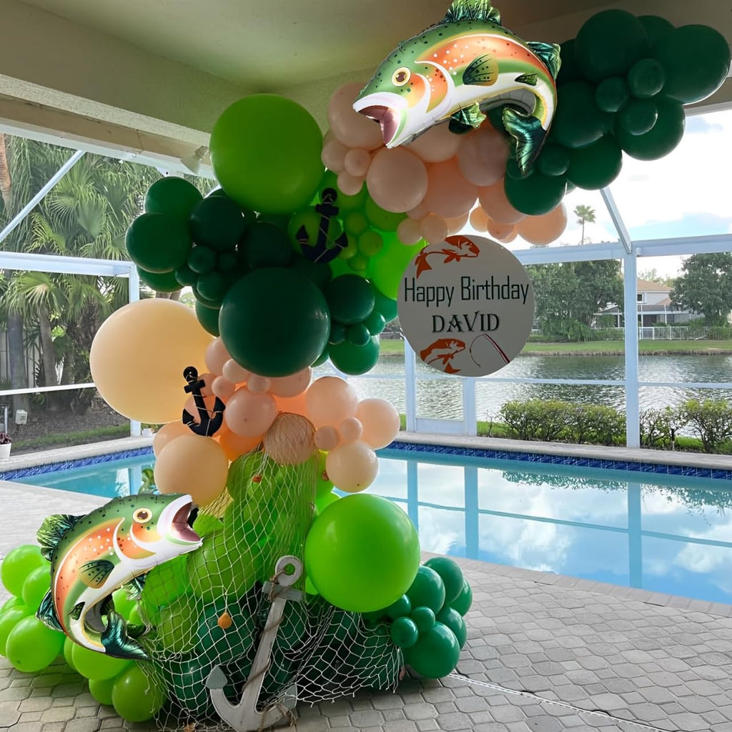 Trout Fish Foil Balloon for Fishing Theme Party Decoration