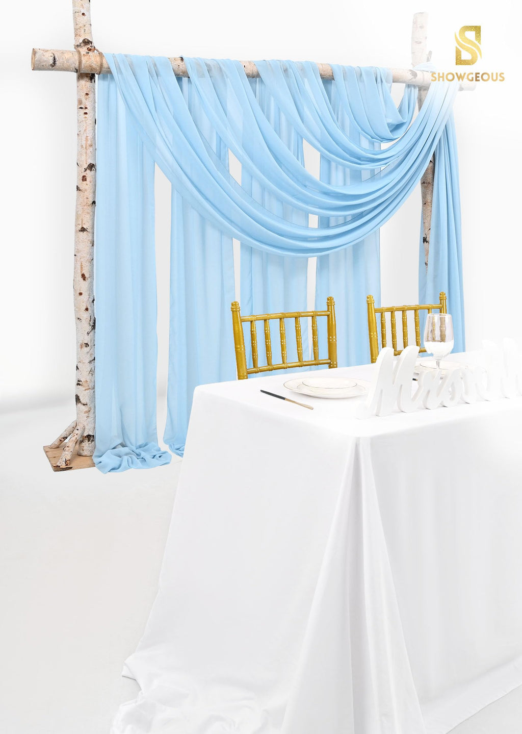 Chiffon Wedding Arch Drapes Fabric Panels for Ceremony Decor